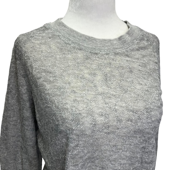 Iro Grey Distressed Lightweight Crew Neck Sweatshirt Size S - Picture 4 of 11
